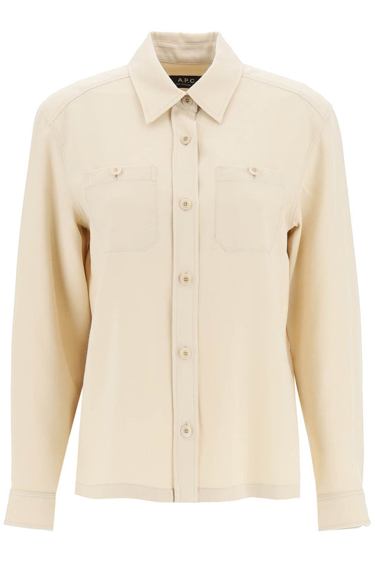 A.P.C. 'Chloe' Wool And Viscose Overshirt   Beige