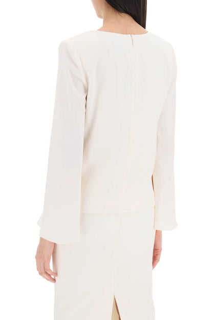 Roland Mouret "cady top with flared sleeve"