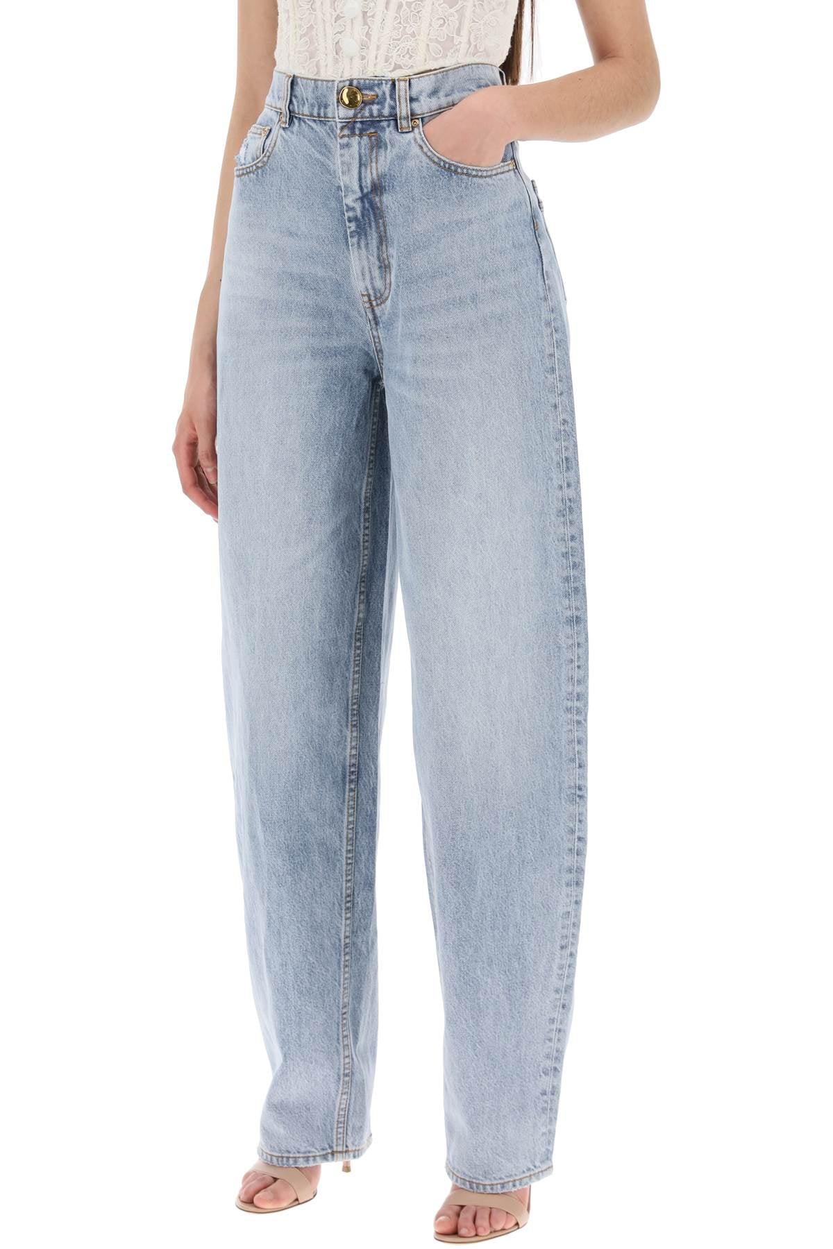 Zimmermann Replace With Double Quotecurved Leg Natural Jeans For   Light Blue