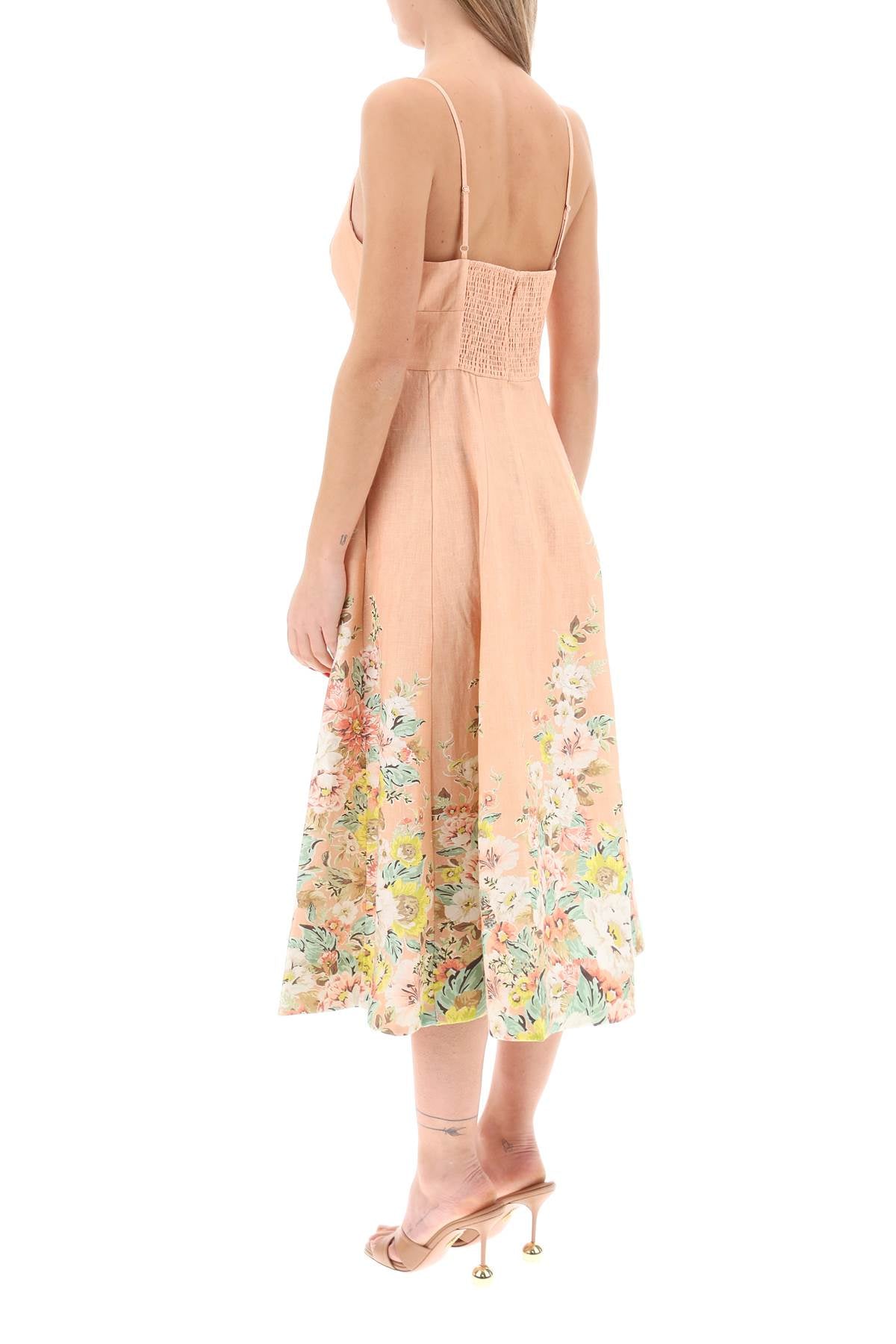 Zimmermann Matchmaker Picnic Midi Dress   Pink