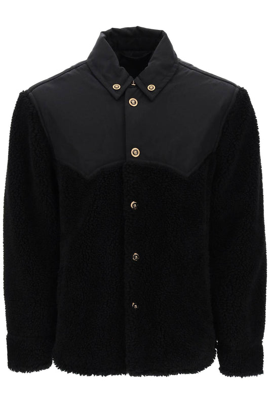 Versace barocco silhouette fleece jacket