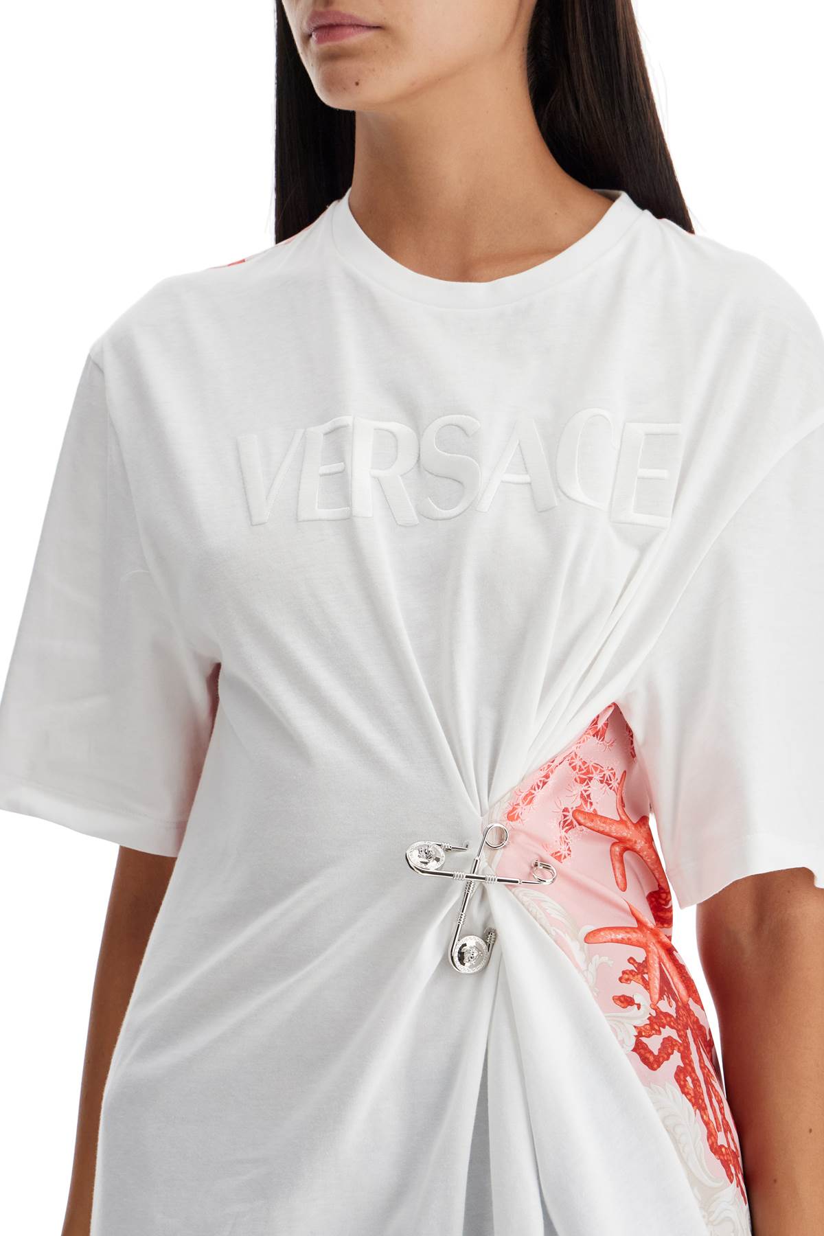 Versace "baroque sea safety pin t