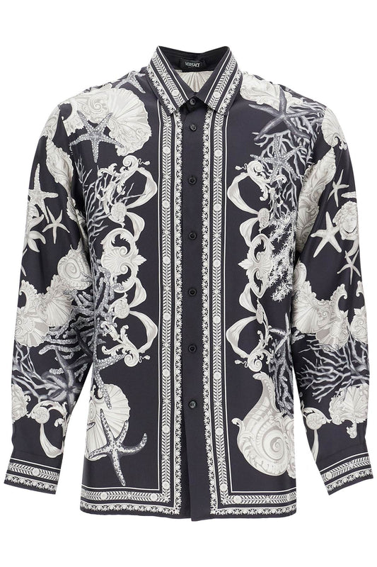 Versace barocco sea silk shirt