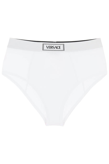 Versace ribbed briefs with '90s logo