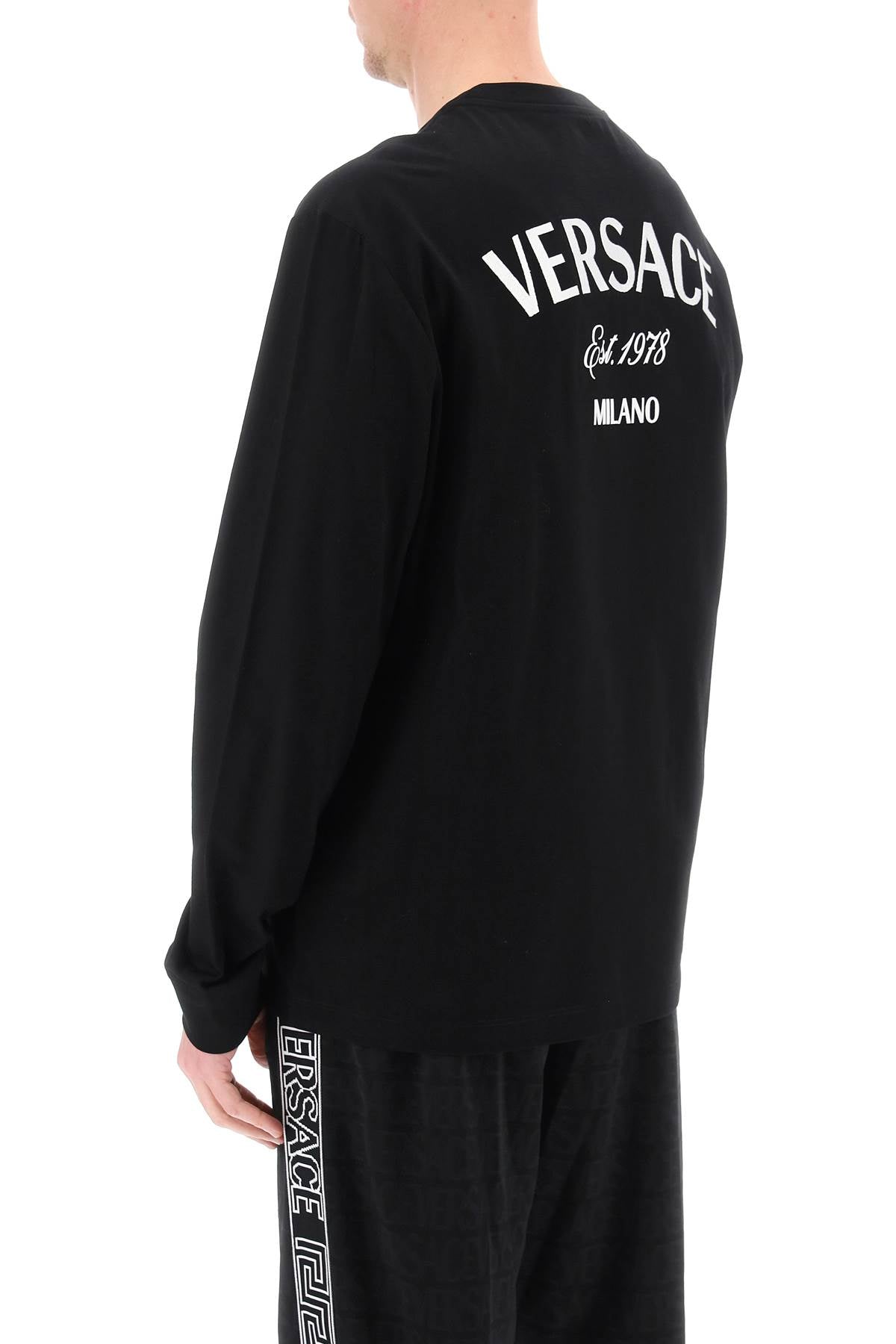 Versace milano stamp long-sleeved t-shirt