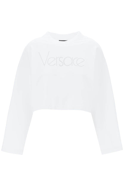 Versace "cropped sweatshirt with rhinestone