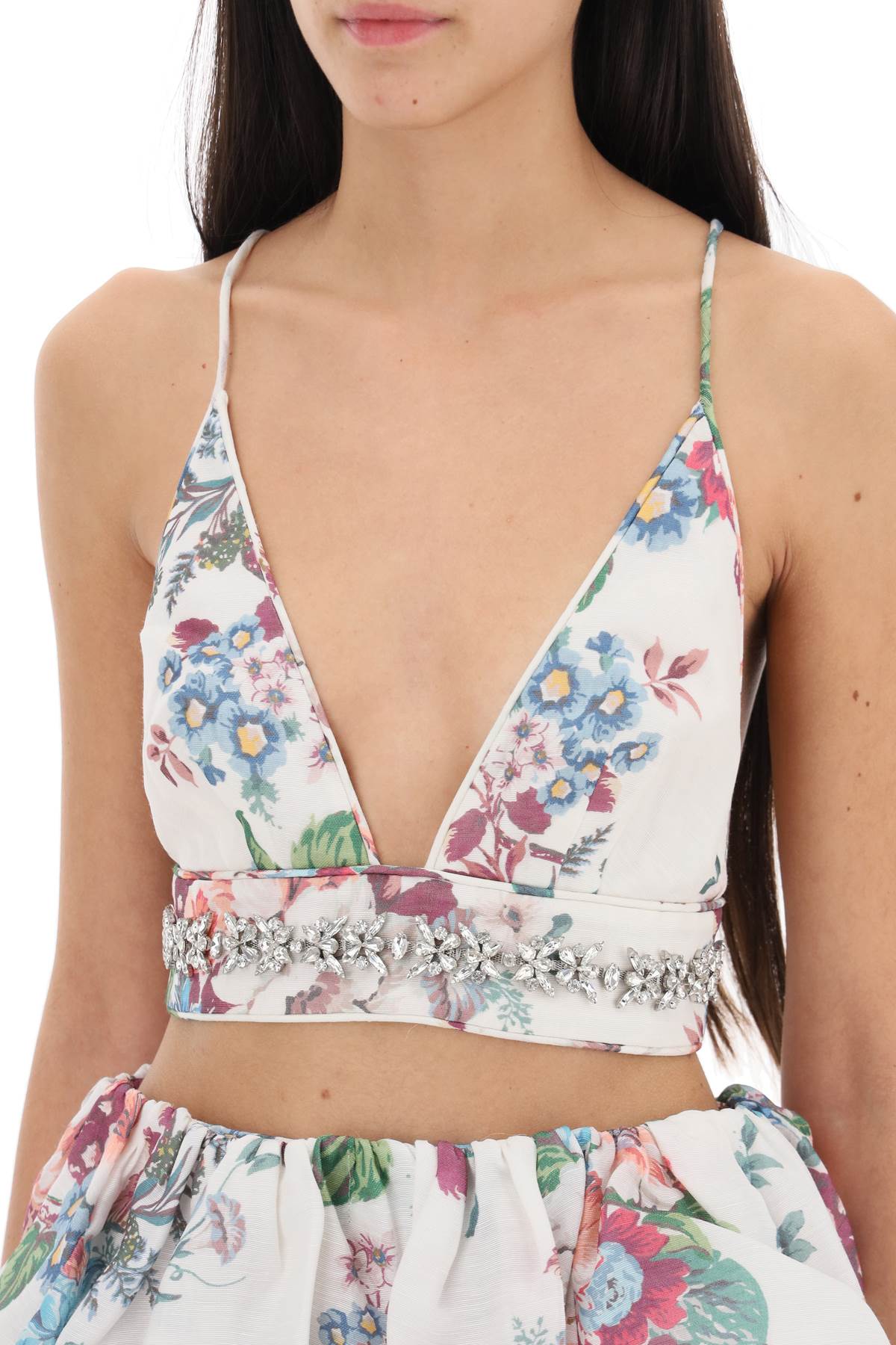 Zimmermann Matchmaker Embellished Bra Top   White