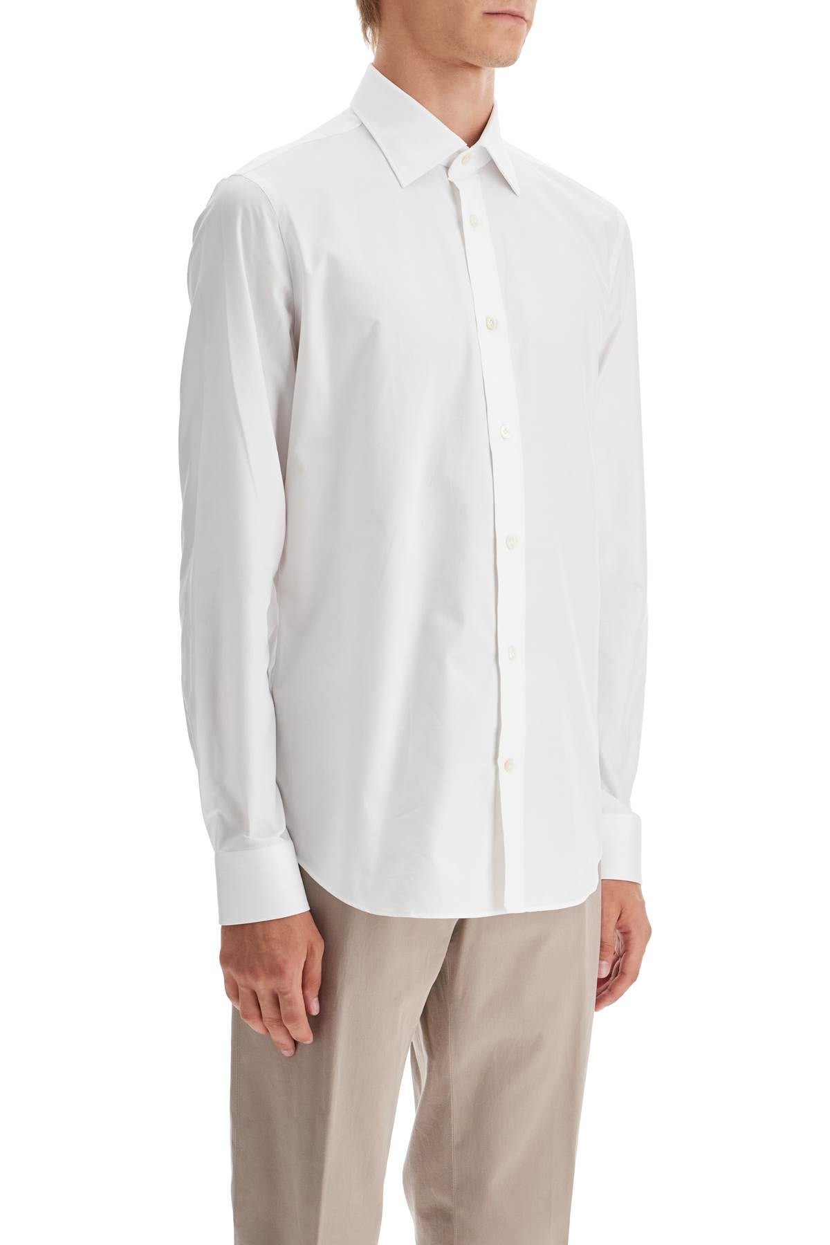 VINCENZO DI RUggIERO slim fit twill shirt for men