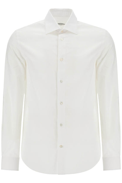 VINCENZO DI RUggIERO slim fit twill shirt for men