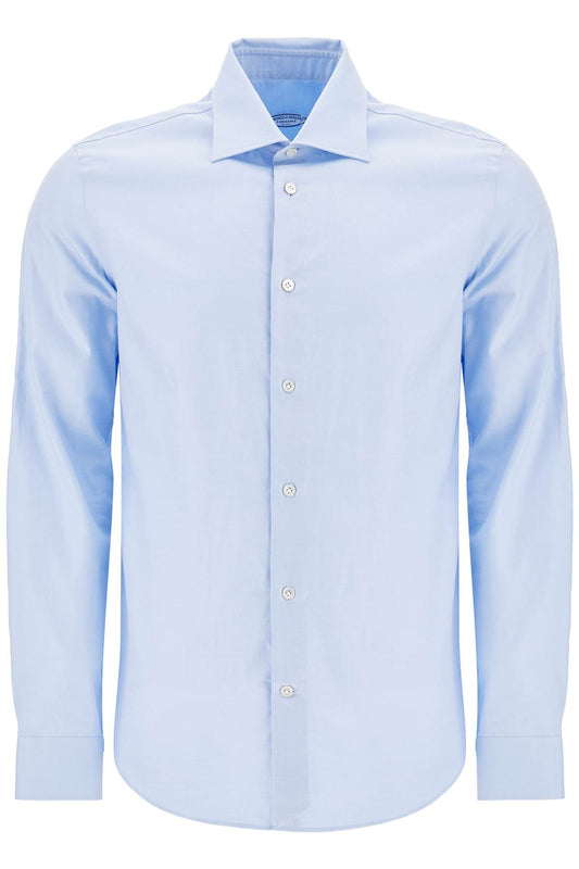 VINCENZO DI RUggIERO slim fit twill shirt for men