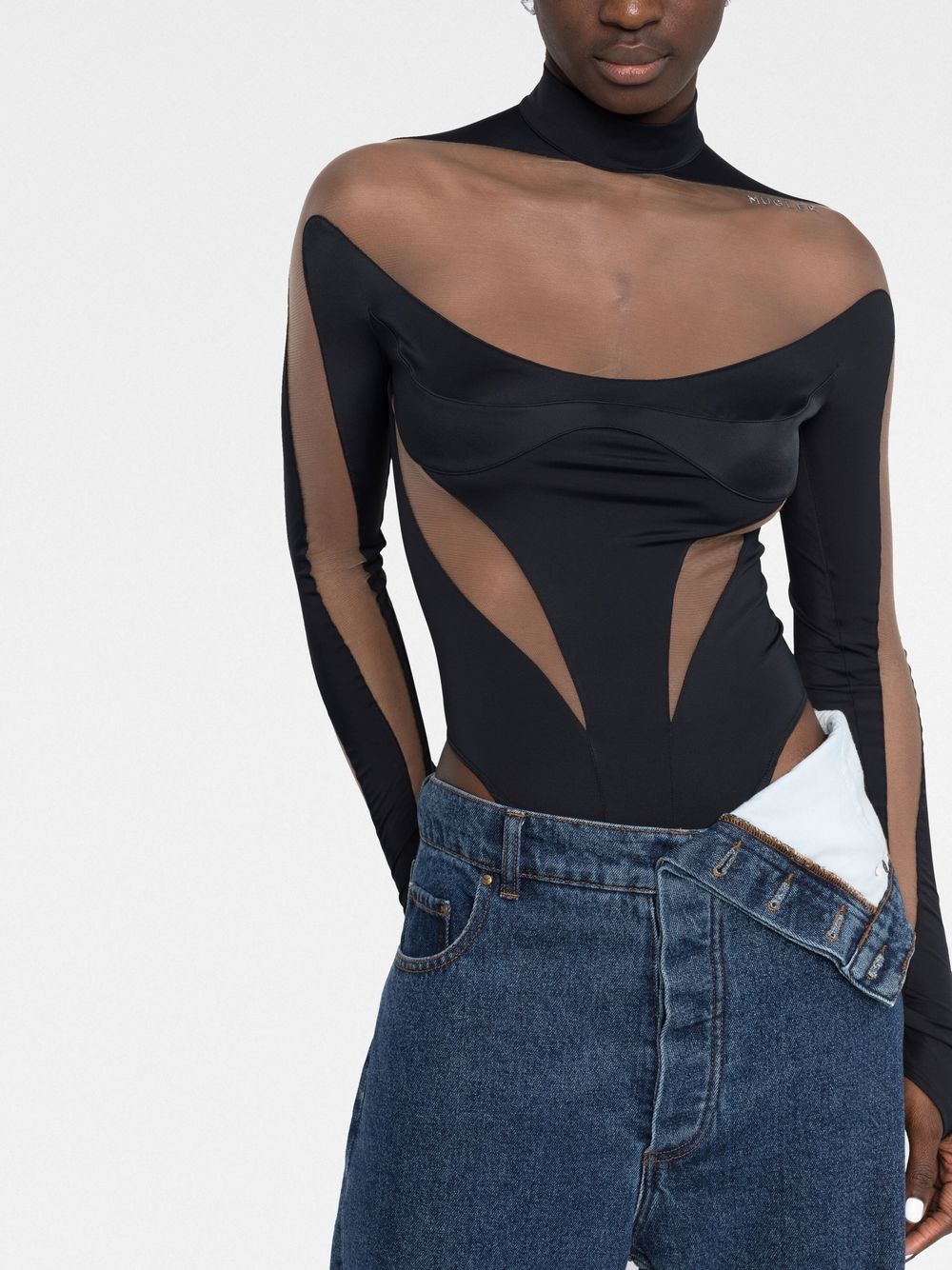 MUGLER Top Black