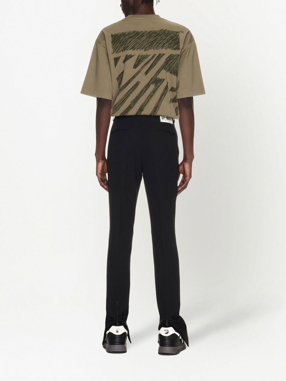 Off White Trousers Black