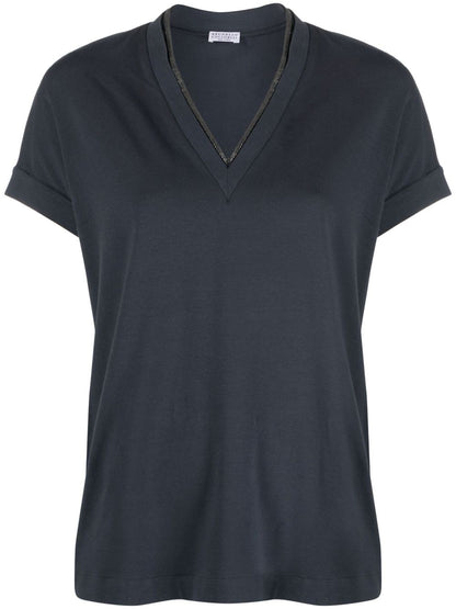 Brunello Cucinelli T-shirts and Polos Blue