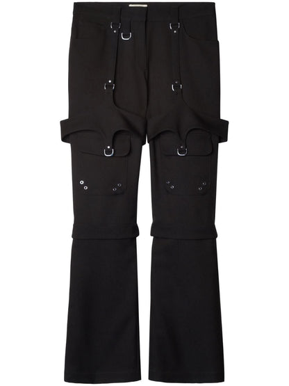 Off White Trousers Black