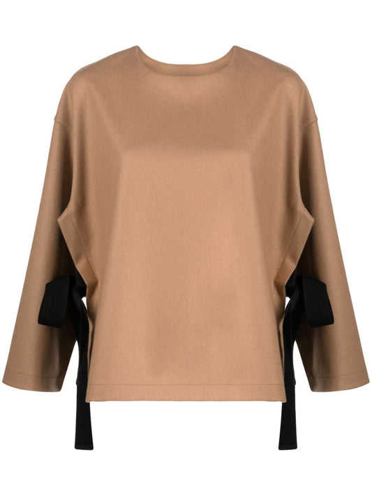 Erika Cavallini Semi-Couture Top Camel