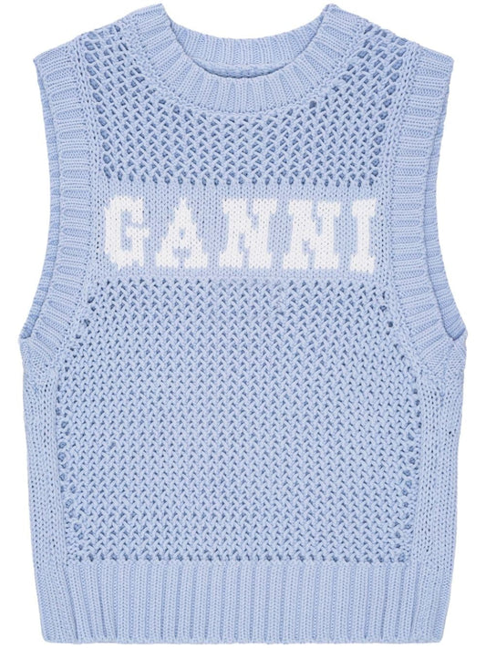 GANNI Sweaters Clear Blue