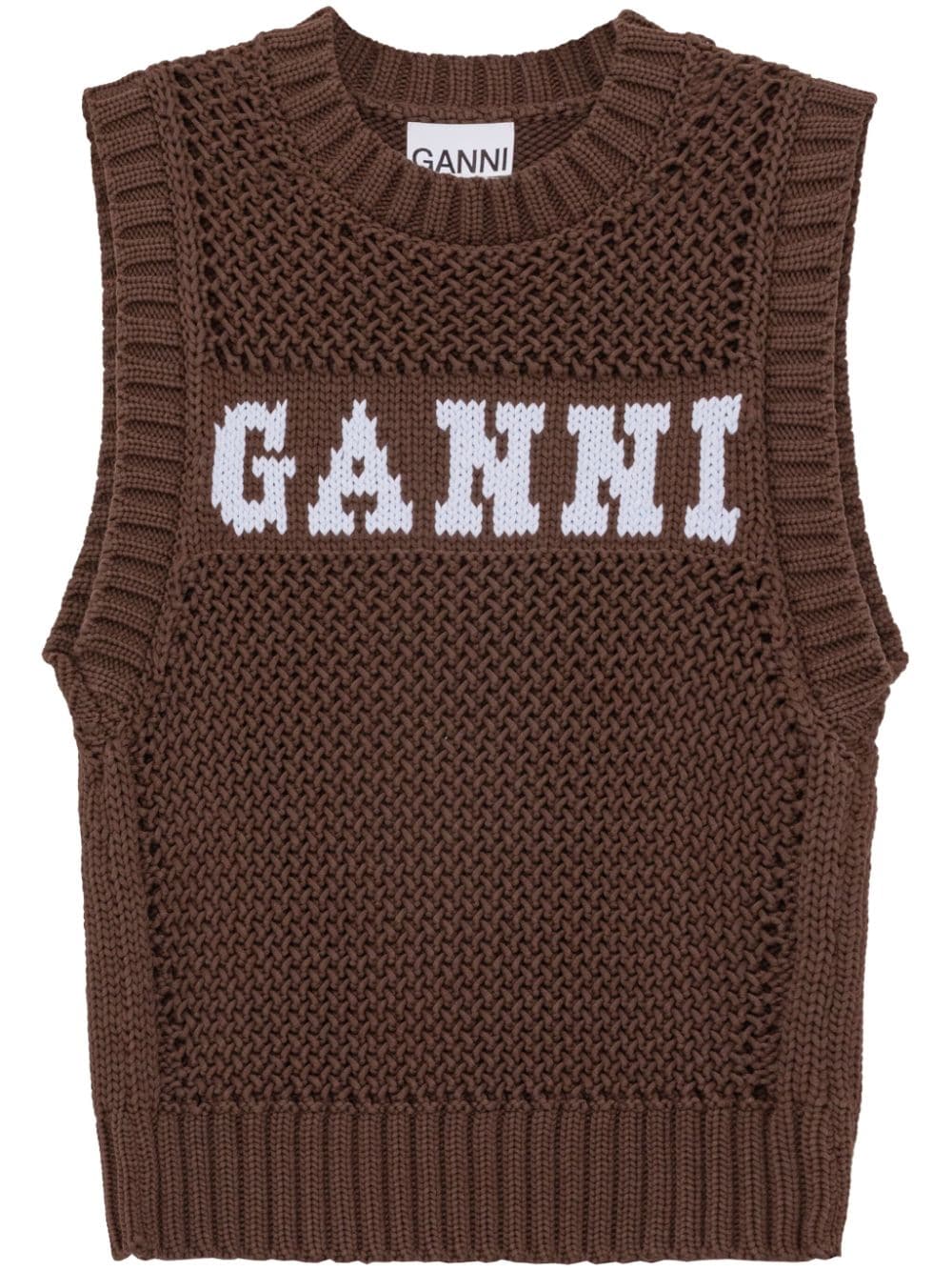 GANNI Sweaters Brown