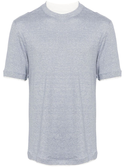 Brunello Cucinelli T-shirts and Polos Clear Blue