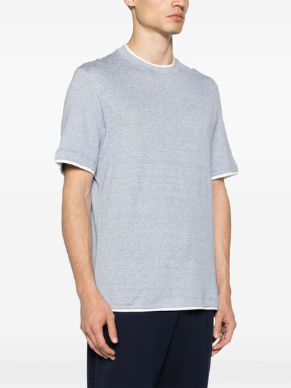 Brunello Cucinelli T-shirts and Polos Clear Blue