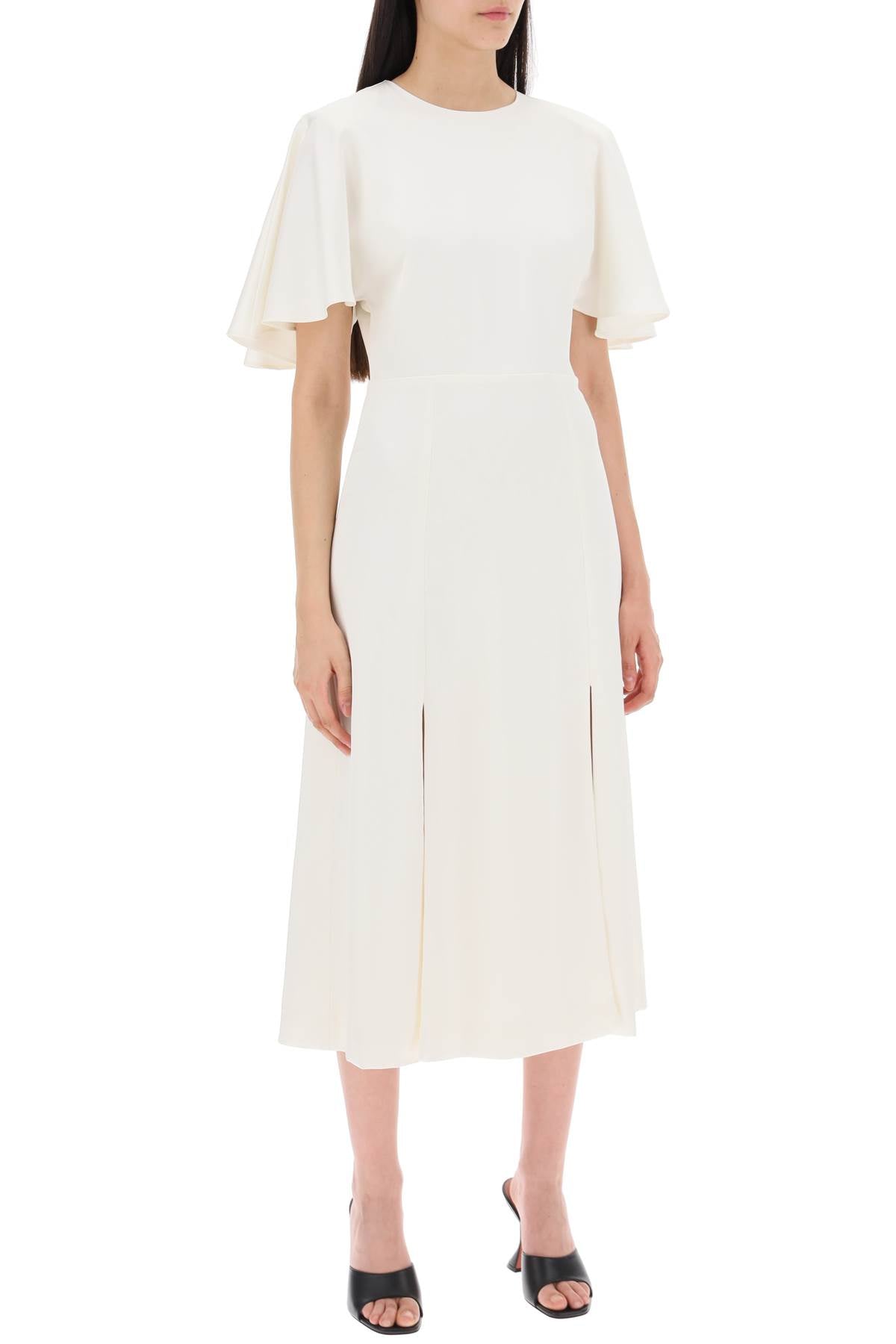 Rotate midi satin dress with butterfly sleeves