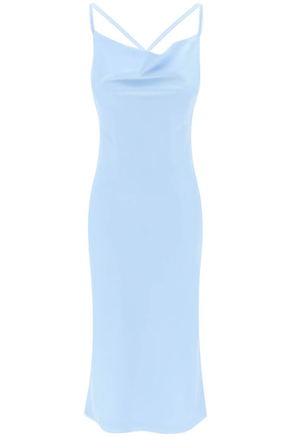 Rotate satin midi slip dress for a