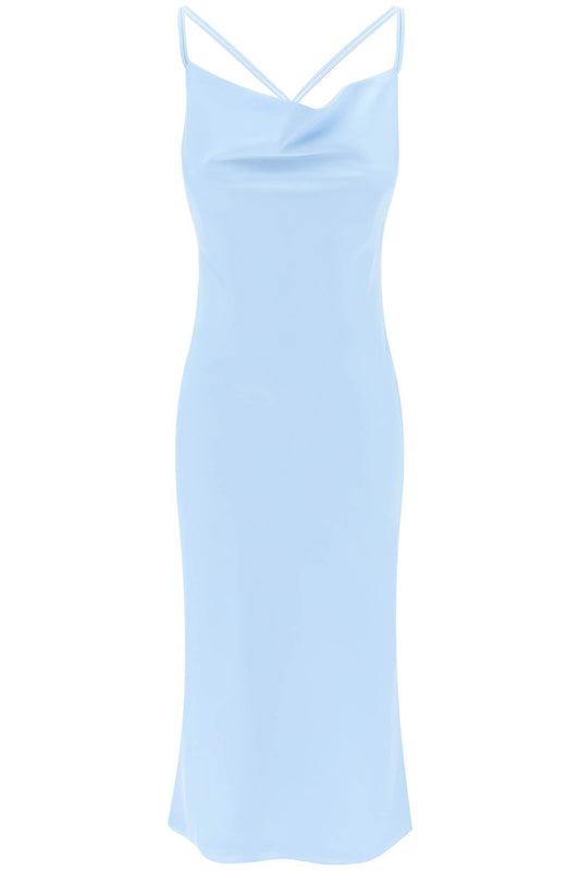 Rotate satin midi slip dress for a