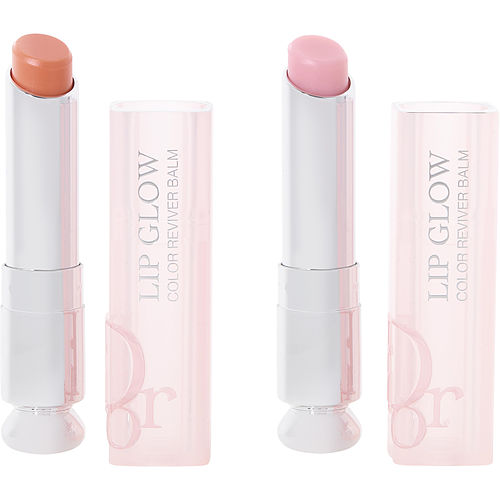 CHRISTIAN DIOR - Dior Addict Lip Glow Color Reviving Lip Balm Duo - # 001 Pink / 004 Coral --2x3.2g/0.11oz