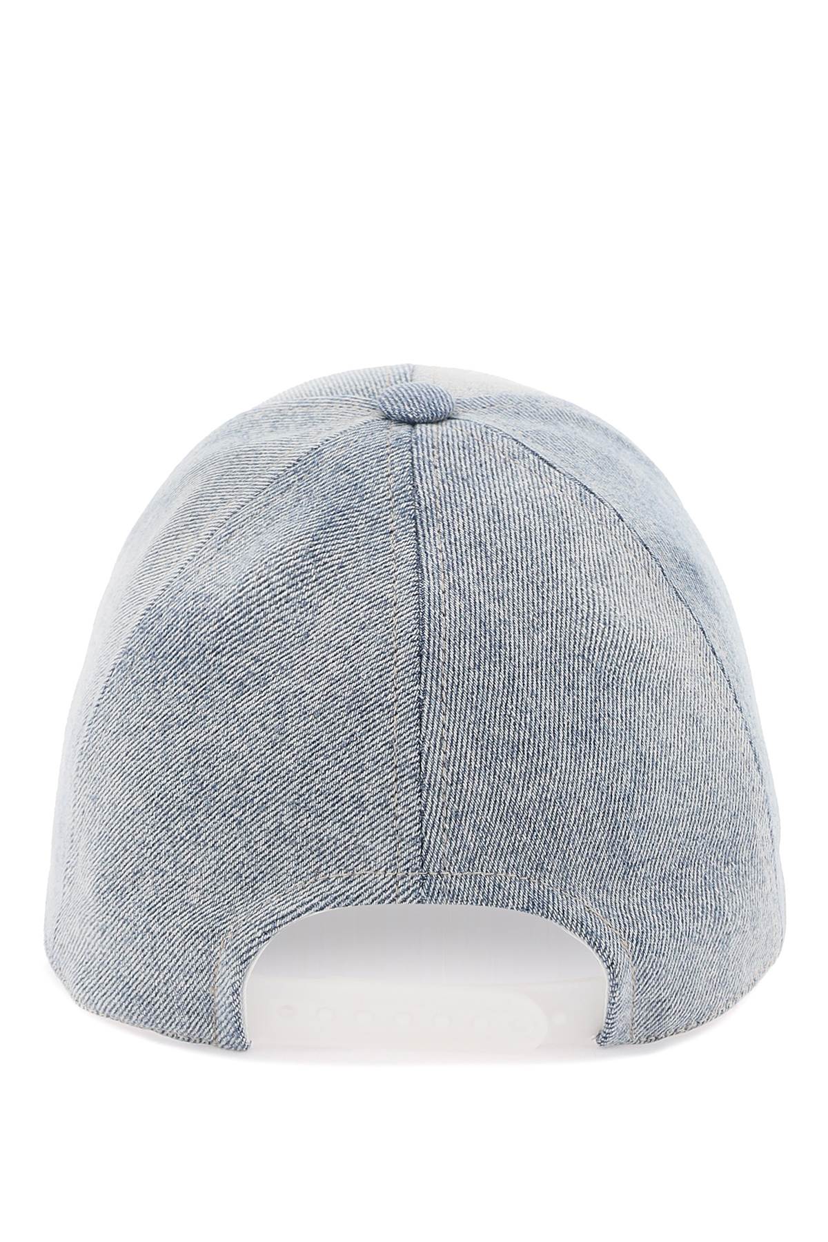 Courreges denim baseball cap with adjustable