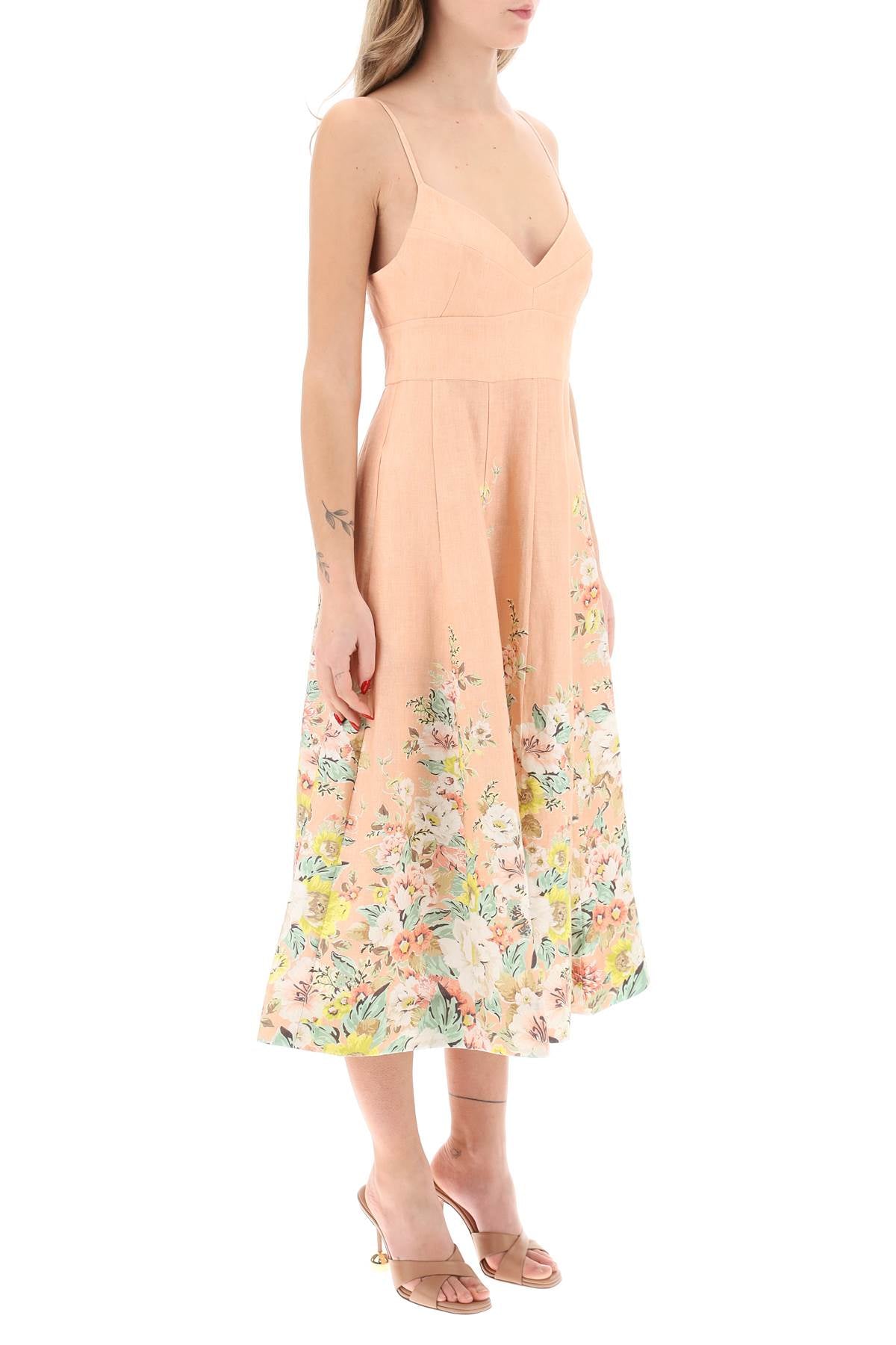 Zimmermann Matchmaker Picnic Midi Dress   Pink