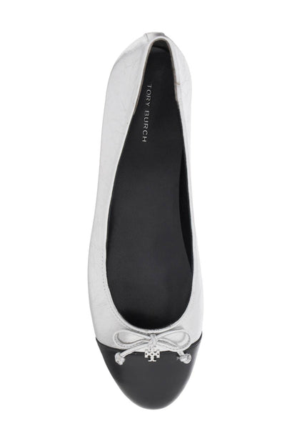 Tory Burch laminated ballet flats with contrasting toe