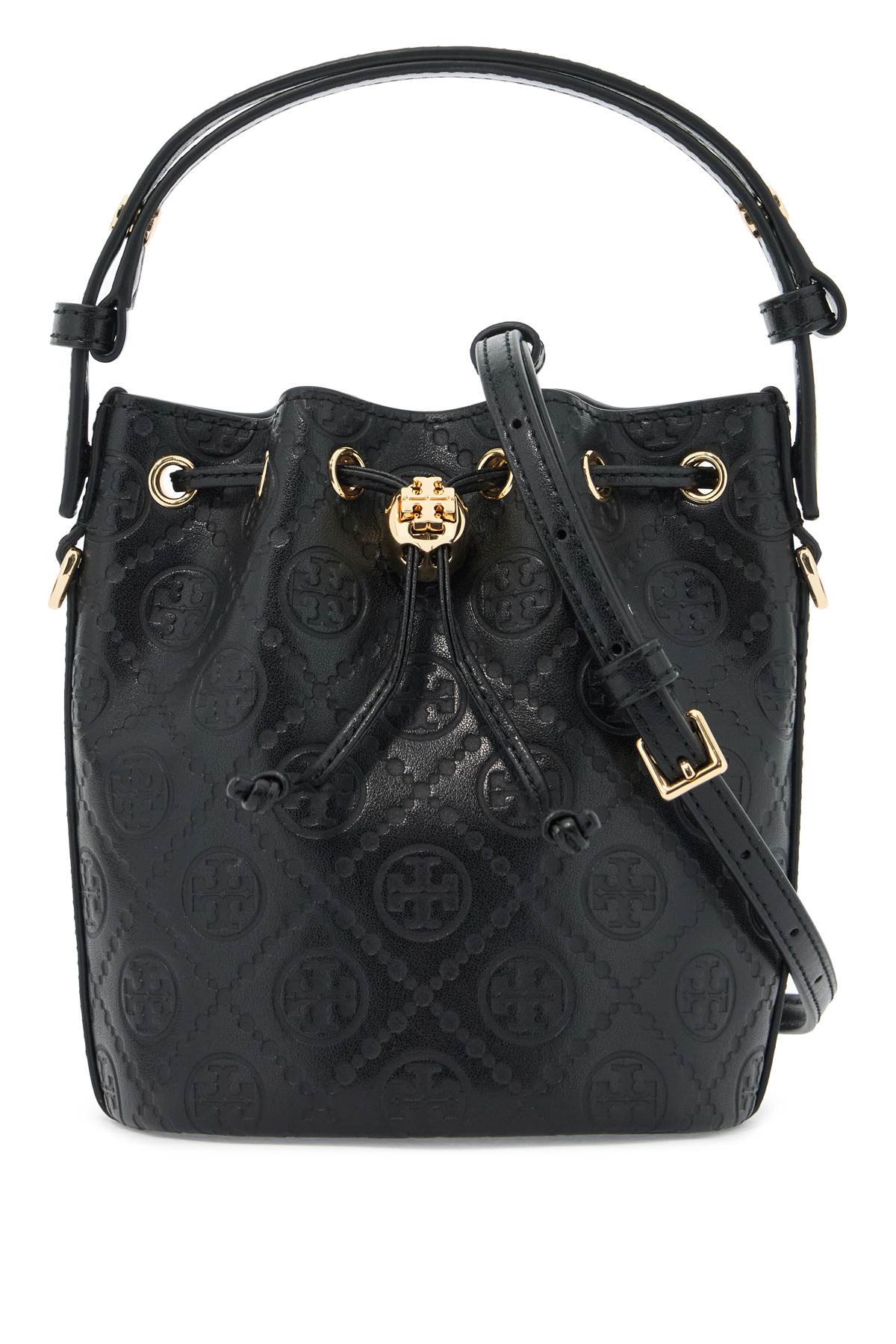 Tory Burch mini t monogram leather bucket bag