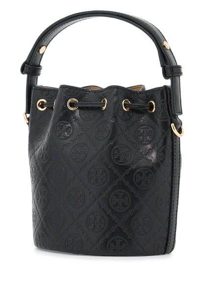 Tory Burch mini t monogram leather bucket bag