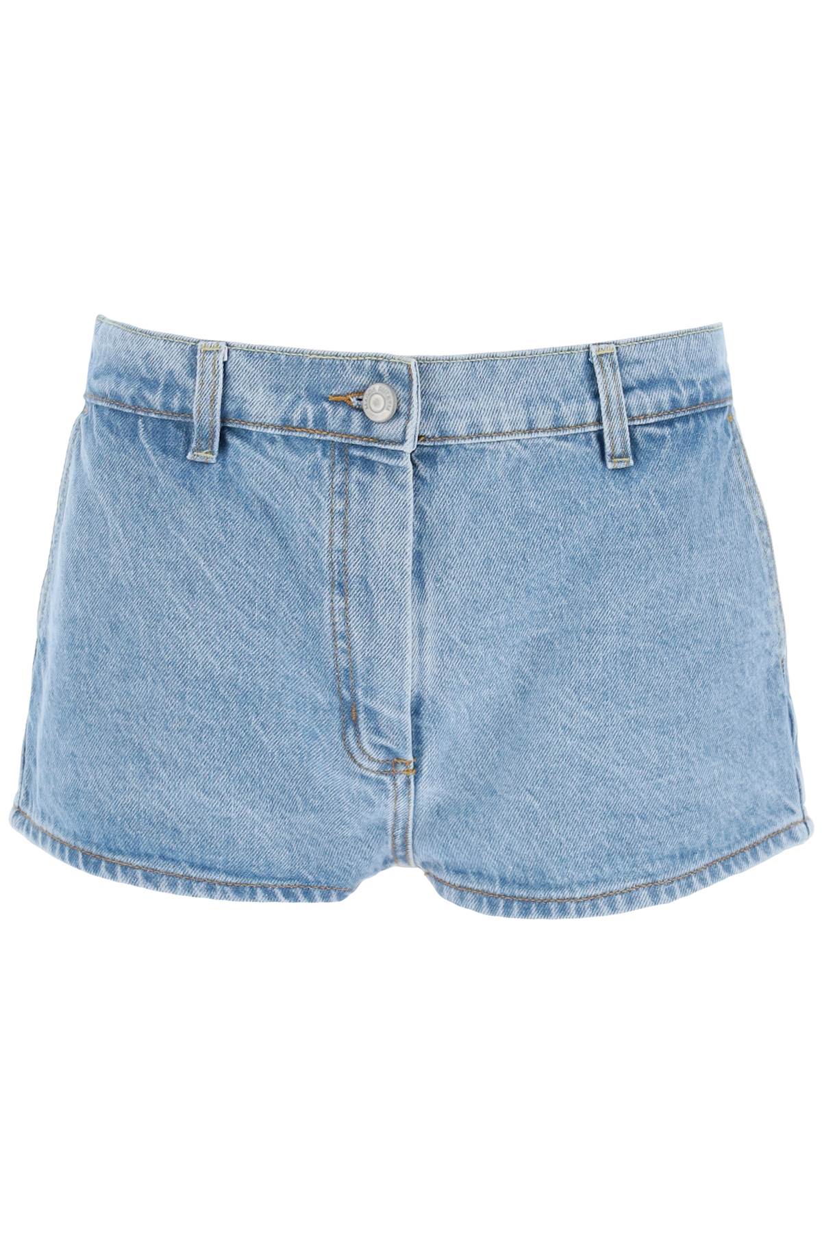 Magda Butrym denim hot shorts for a