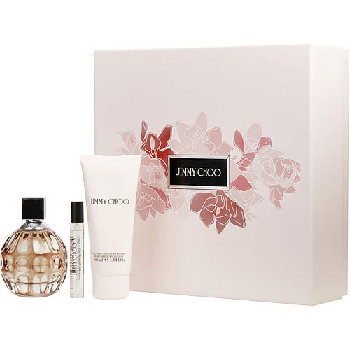 JIMMY CHOO - EAU DE PARFUM SPRAY 3.3 OZ & BODY LOTION 3.3 OZ & EAU DE PARFUM SPRAY 0.25 OZ MINI