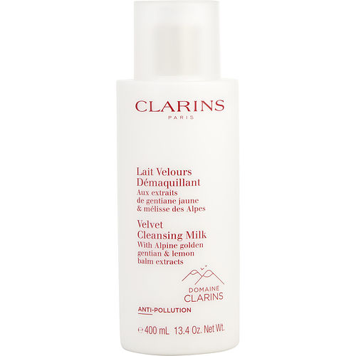 Clarins - Velvet Cleansing Milk with Alpine Golden Gentian & Lemon Balm Extracts  --400ml/13.4oz