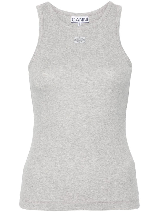 GANNI Top Grey