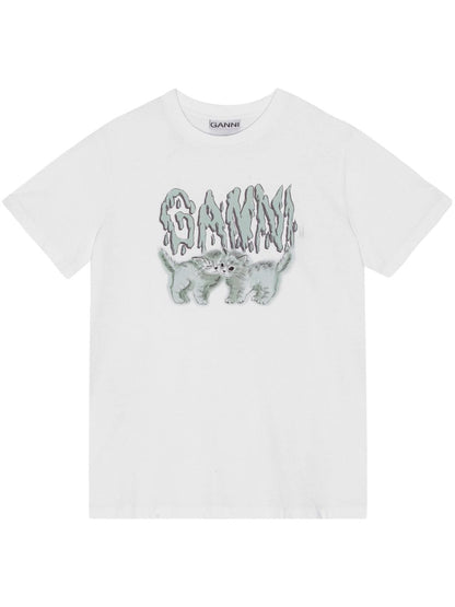 GANNI T-shirts and Polos White