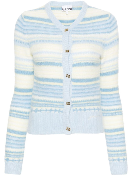 GANNI Sweaters Clear Blue