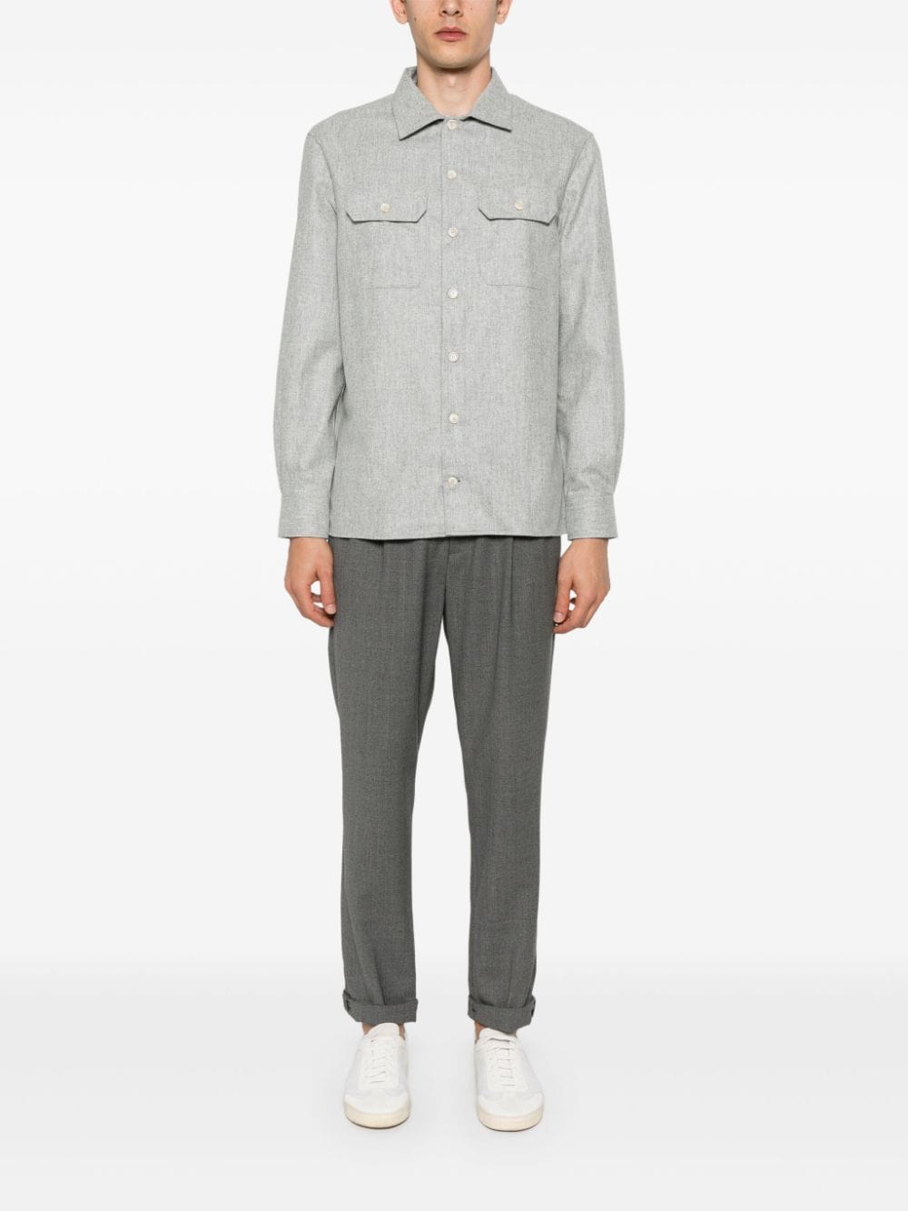 Brunello Cucinelli Shirts Light Grey