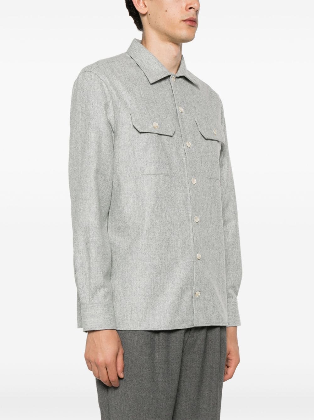 Brunello Cucinelli Shirts Light Grey