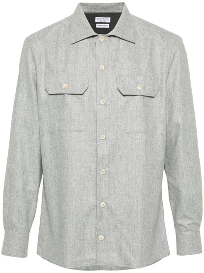 Brunello Cucinelli Shirts Light Grey