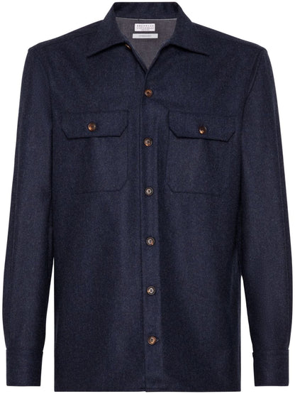 Brunello Cucinelli Shirts Blue