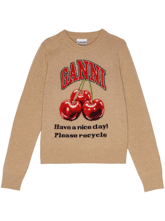 GANNI Sweaters Beige