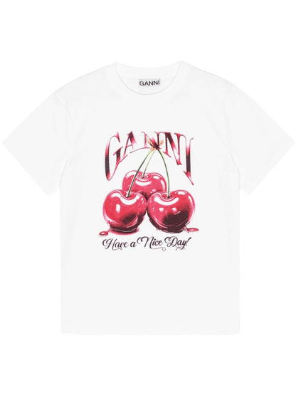 GANNI T-shirts and Polos White