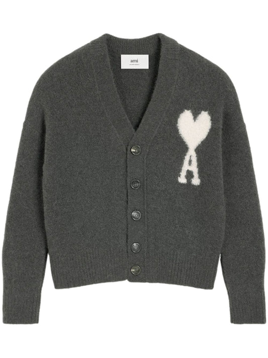 Ami Paris Sweaters Grey