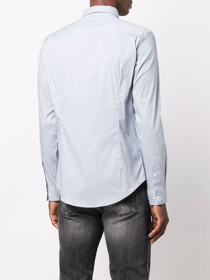 Emporio Armani Shirts Clear Blue