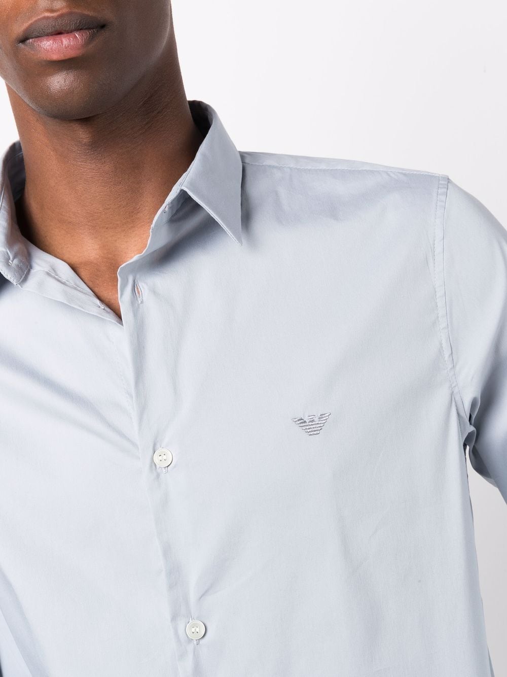 Emporio Armani Shirts Clear Blue