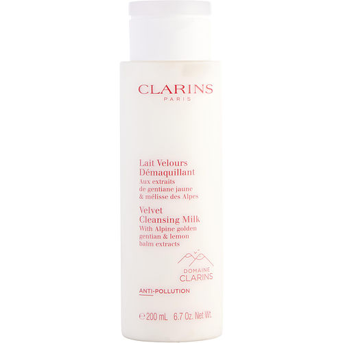 Clarins - Velvet Cleansing Milk with Alpine Golden Gentian & Lemon Balm Extracts  --200ml/6.7oz