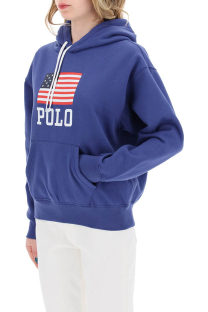 Polo Ralph Lauren hooded sweatshirt with flag print