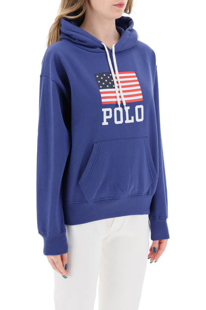 Polo Ralph Lauren hooded sweatshirt with flag print